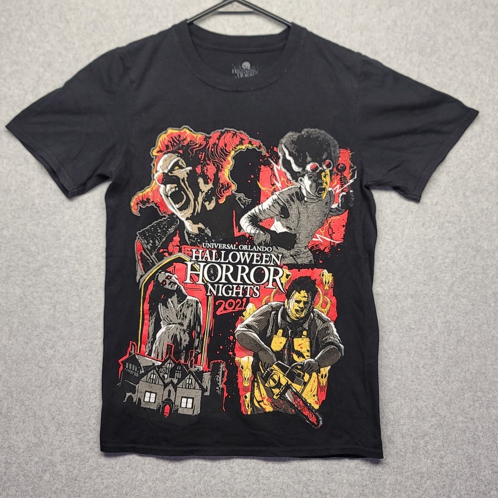 Universal Studios Halloween Horror Nights T Shirt Mens XS Black 2021 Graphic
